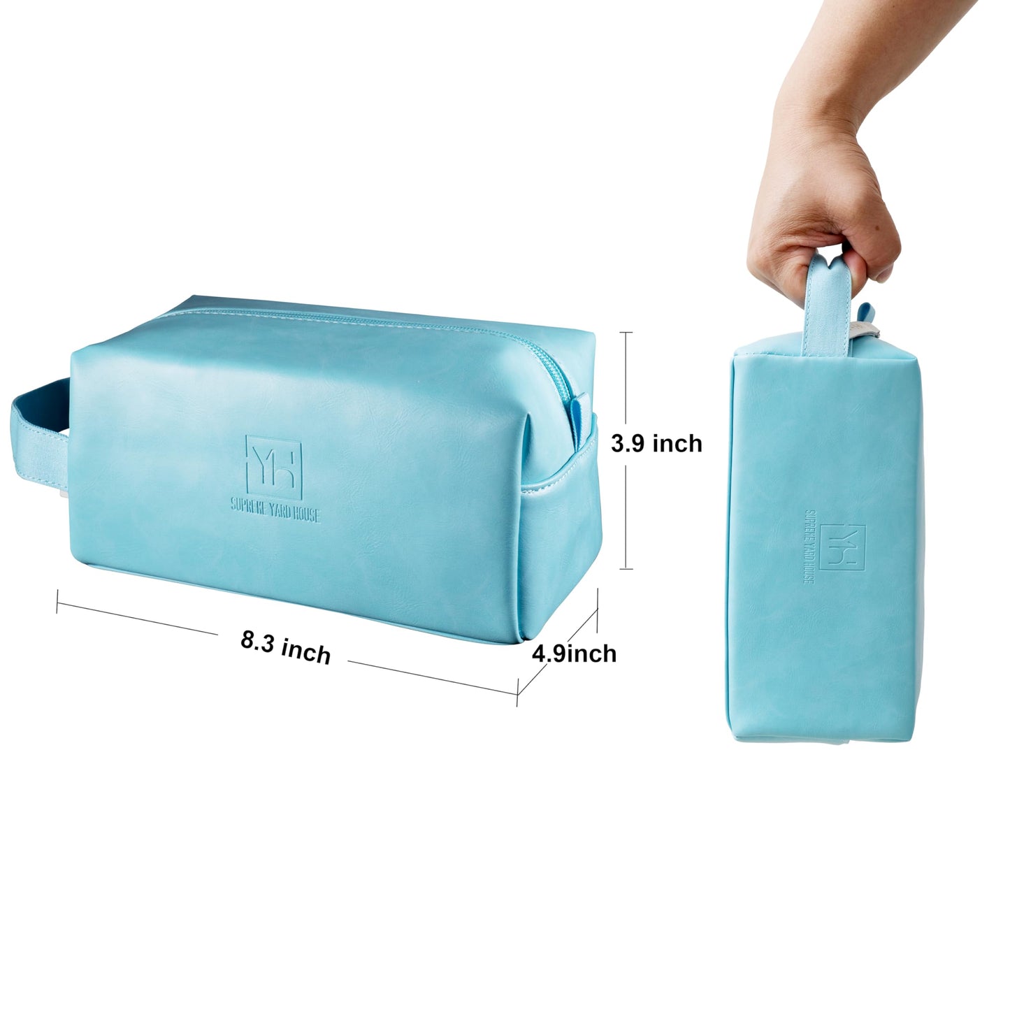 Yard House Bath and Body Mens Gift Set - Glacier Absolute - Premium Fathers Day Birthday Christmas Gifts Ideas For Him - Skin Care Kits For Men in Leather Toiletry Bag w. Full Size Items