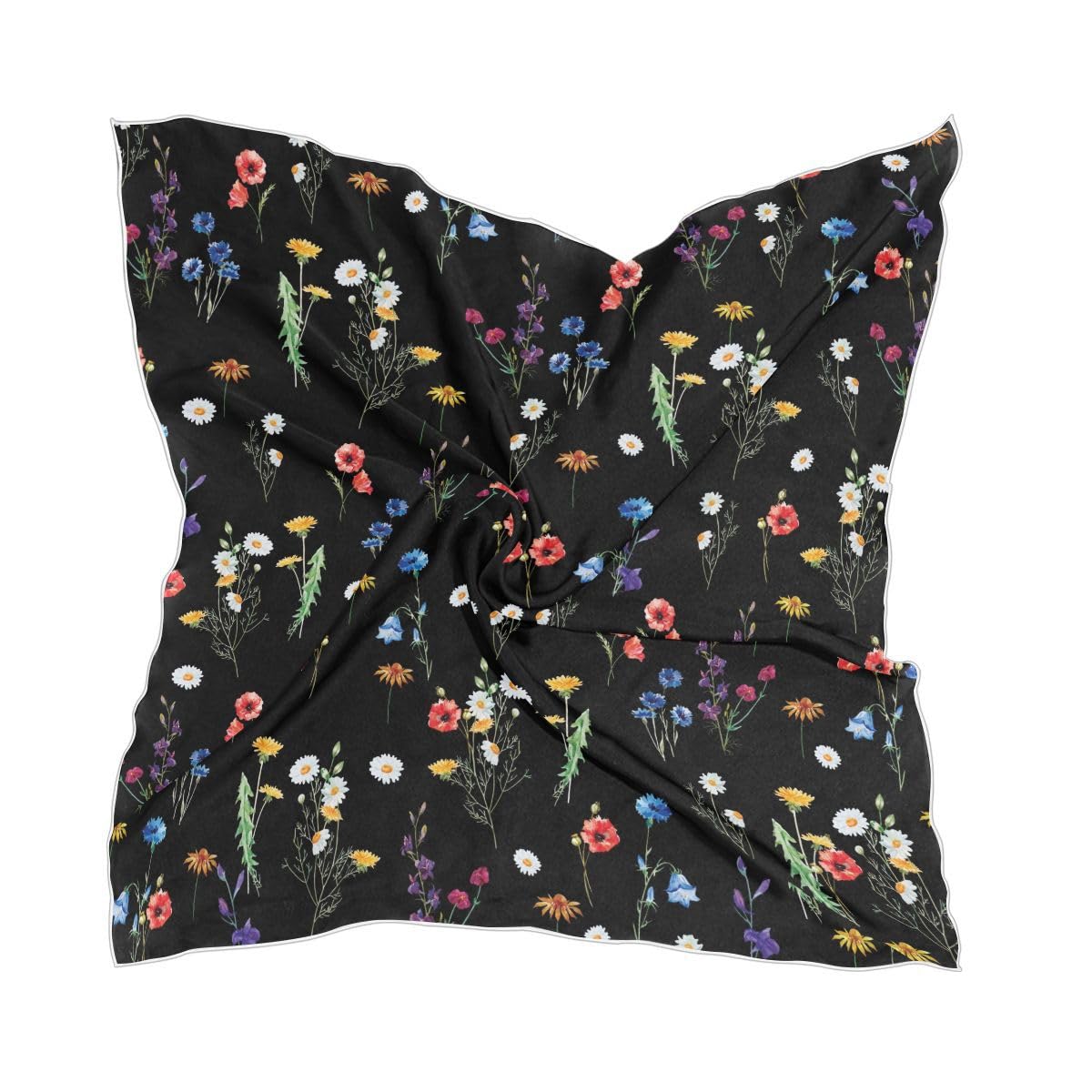 Women's Fashion Silk Scarf Square Satin Headscarf Neck Scarf Head Hair Wraps