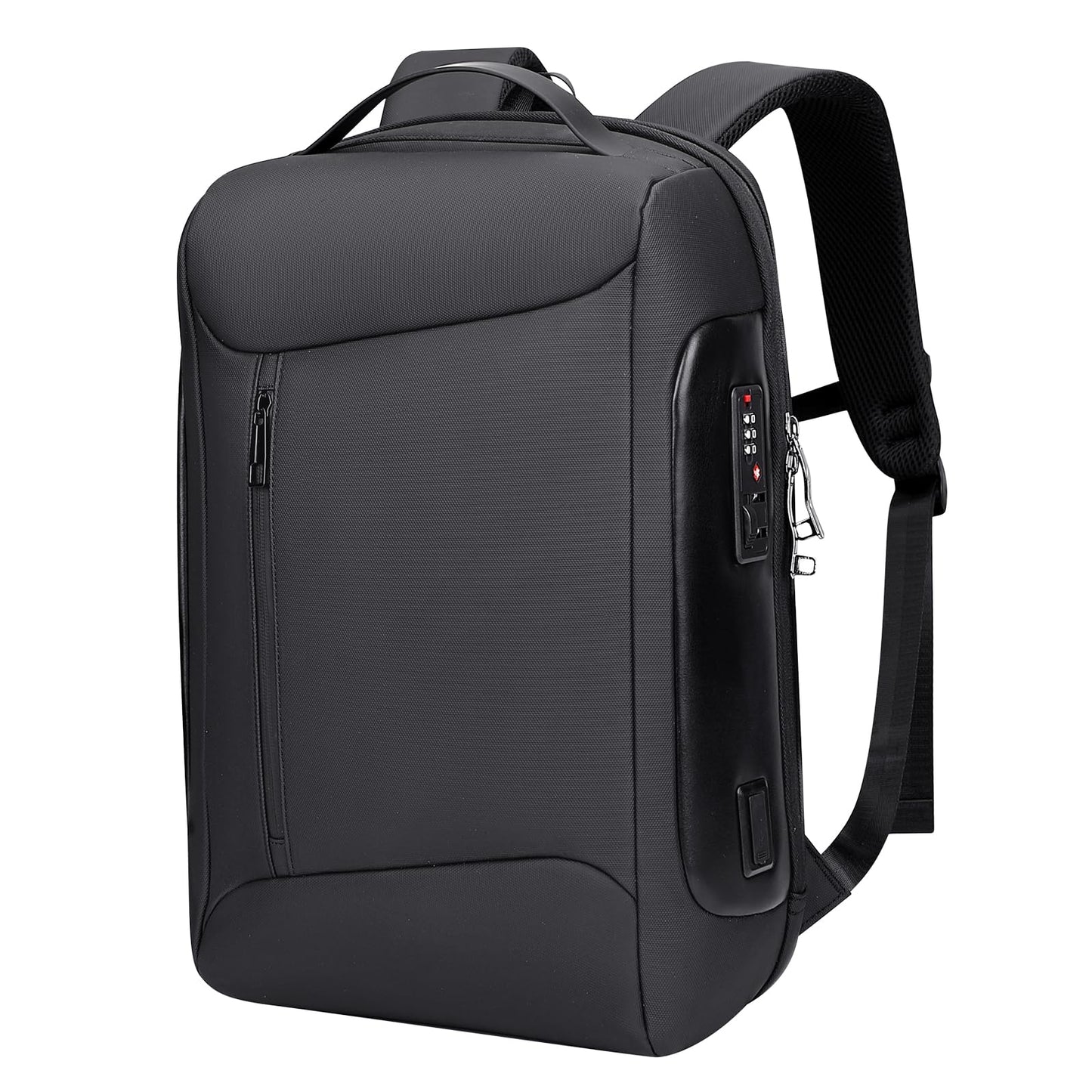 WITZMAN Anti-theft Business Laptop Backpack for Men with USB Charging Port Smart Work Backpack 15.6 Inch Laptop(BN008 Black)