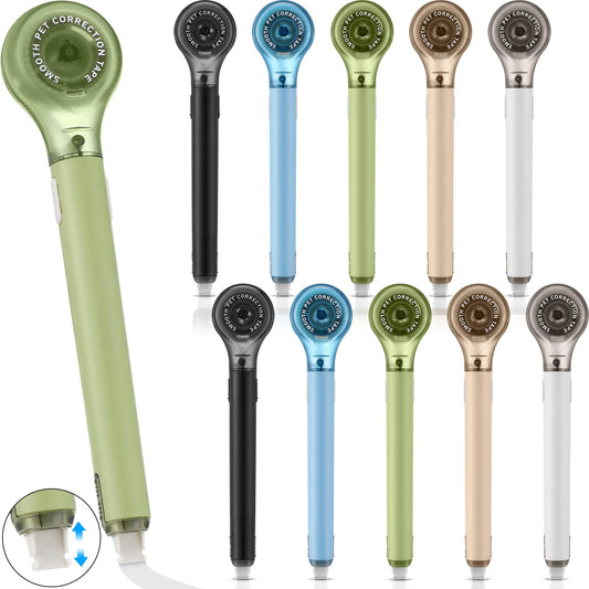 10 Pack Correction Tape Pen Correctional Ink Tape Push Pull Protective, Easy to Use Applicator for School Office Supplies, 0.2 x 236 Inch(Bright Color)