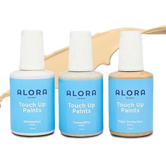 Alora Touch-Up Paint | Matte Finish for Drywalls, Concrete, Brick, Tile, Doors, Cabinets & More | Multi-Tone Beige Repair Kit | Quick-Dry, Low-Odor, Ultra-Low VOC | No Sanding or Primer Needed | 3 Pack