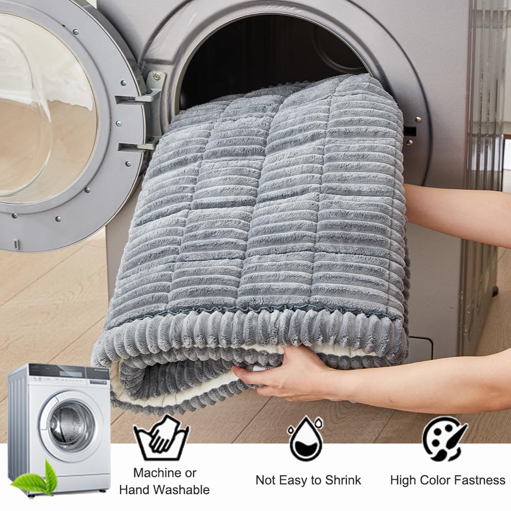 Awjcsv Dog Car Seat Cover for Back Seat, Dog Bed for Car, Fit for Backseat Extenders, Car Seat Protector, Nonslip Soft Durable for Cars Trucks and SUVs (Gray, 24.8" x 54")