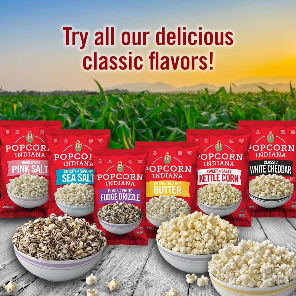 Popcorn Indiana Himalayan Pink Salt Popcorn (6 Count - 2.1 Oz Each)
