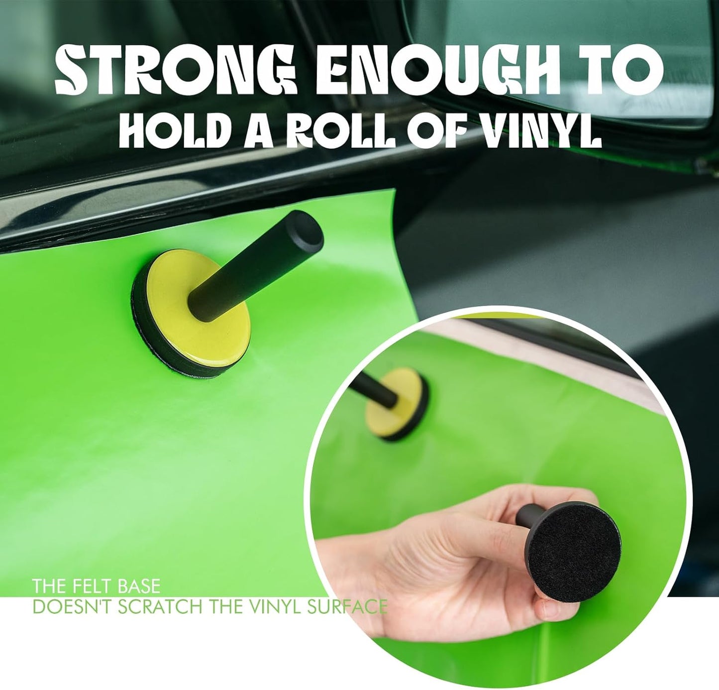 FOSHIO 4PCS Wrap Magnets Window Tint Kit, 5M Knife Tape Finish Line, 2PCS Felt Squeegee & Felt Tape, Vinyl Cutter Utility Knife and 10PCS Blades, 2PCS Micro Squeegee Corner Squeegee Vinyl Wrap Tools