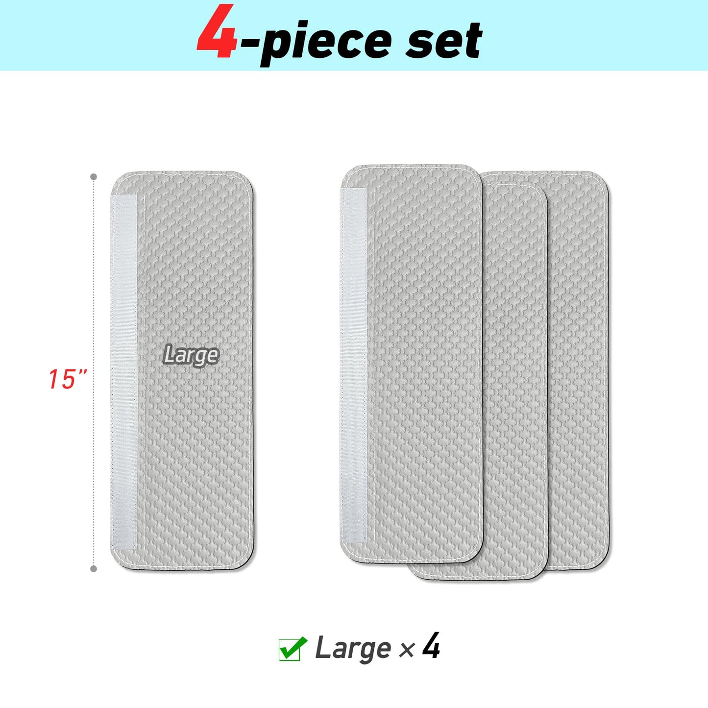 Refrigerator Door Handle Covers, 4 PCS, Performance Appliance Handle Covers, Non-Slip Fridge Door Handle Covers, Keep Your Kitchen Clean, Microwave Oven Dishwasher door Handle Protectors(Light Gray)