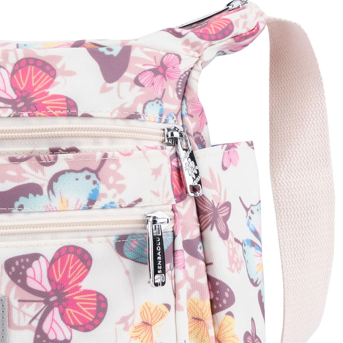 Nawoshow Women Shoulder Handbag Multiple Pockets Bag Ladies Tote Top Handle Satchel Crossbody Purse (G01-Butterfly)