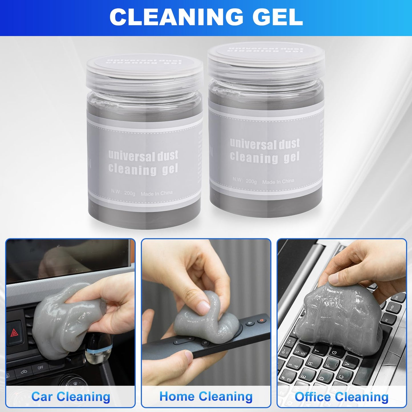 THINKWORK Windshield Cleaner Tool, Car Interior Cleaning Kit, Car Detailing Kit Interior Cleaner with10Pcs Detailing Brush Set, Gray Auto Detailing Supplies & Accessories