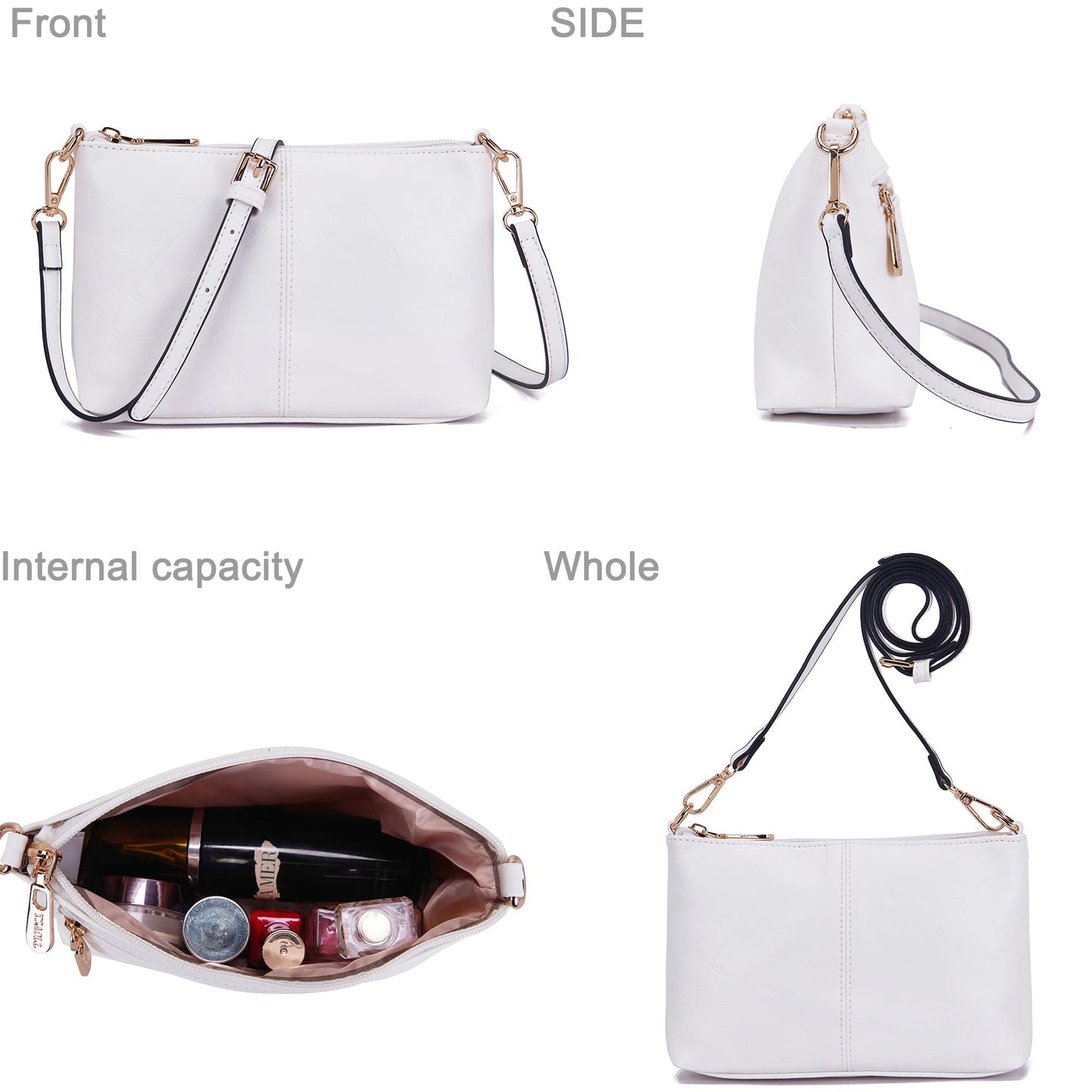 Womens Large Leather Hobo Handbag Ladies Fashion Tote Satchel Shoulder Crossbody Bags 3pcs Purses Set