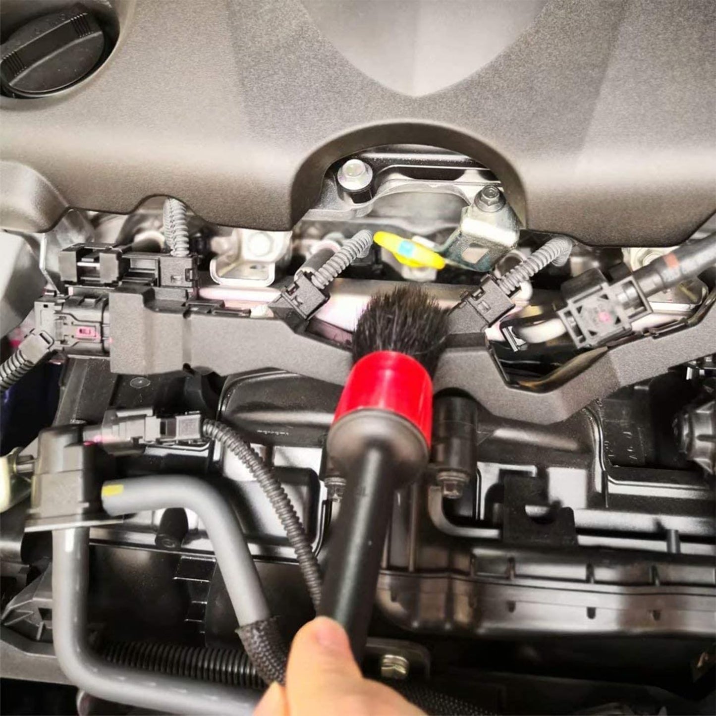 LVSENLIN 10pcs Auto Car Detailing Brush Set,Car Interior Cleaning Kit,Including 5pcs Car Detailing Brushes, 3pcs Wire Brush and 2pcs Different Soft Bristle dusting Brush for car Interior.