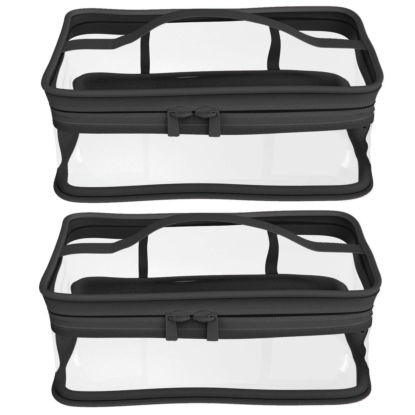 Makeup Bag Zipper Waterproof Portable Travel Storage Pouch 2 Pcs