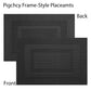 PIGCHCY Placemats Set of 8 Washable Durable Placemat Vinyl Heat Resistant Non-Slip Table Mats Indoor Outdoor (Pure Black)