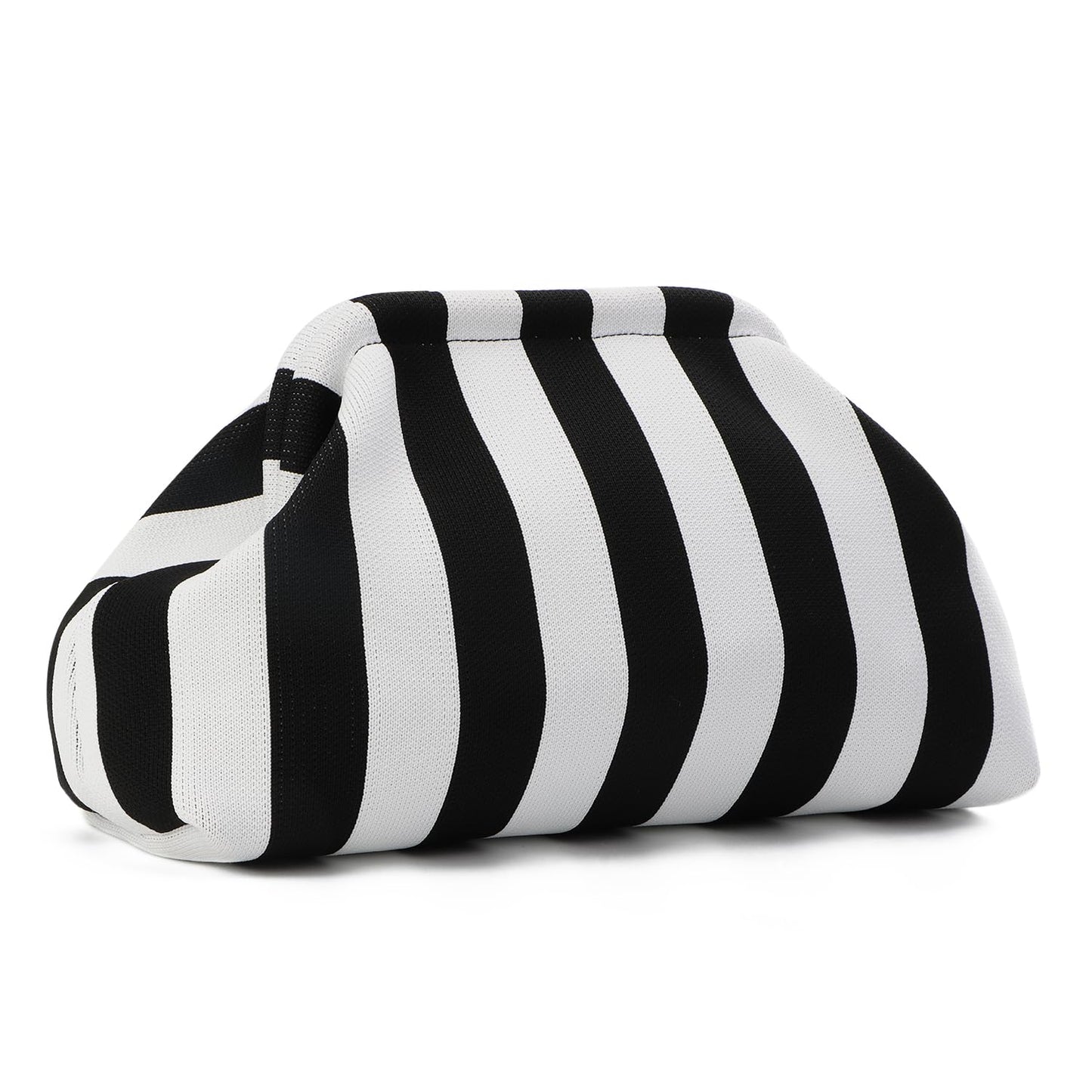 Oweisong Summer Woven Clutch Purse for Women 2025 Crochet Stripped Beach Bag Hot Pink Spring Purse Evening Handbag