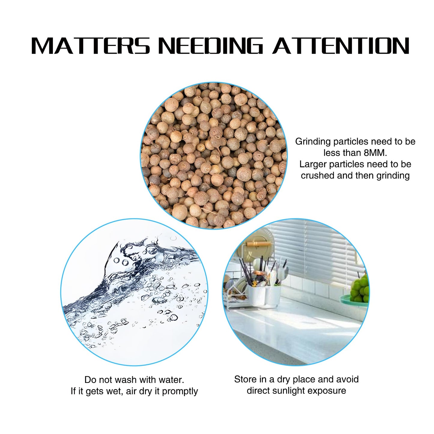 8-Inch Acacia Wood Salt and Pepper Grinders with Adjustable Ceramic Mechanism,Refillable Mills for Fine or Coarse Spices