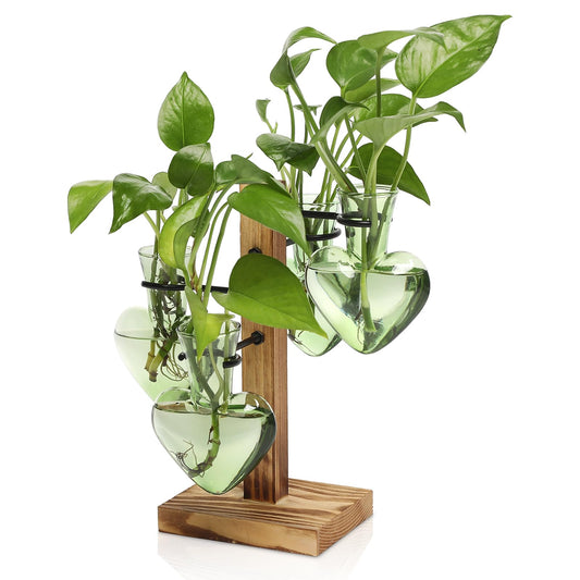 Plants Propagation Stations Plant Terrarium Kit Glass Planters for Indoor Plants House Plant Accessories Gift for Women - 4 Love Bulb Vase