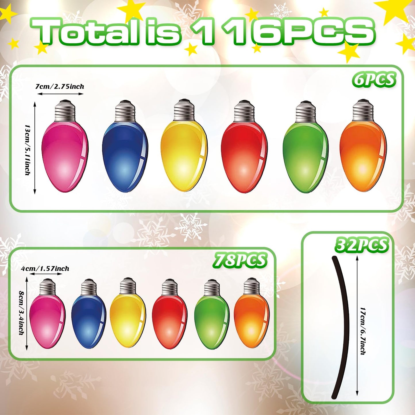 Bememo 116 Pcs Christmas Magnets Set 84 Light Bulb Car Decorations Exterior 32 Cute Xmas Wires Car Magnet Magnetic Christmas Decor Refrigerator Decal for Holiday Garage