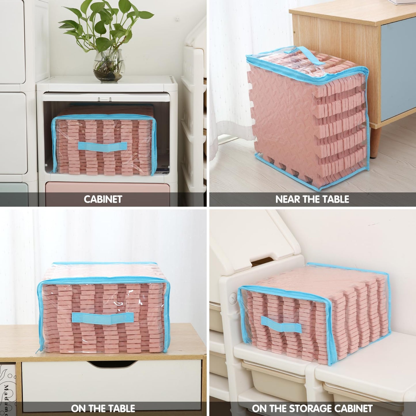 Coolcandy Solid Colored Foam Play Mat, 12"*12" Each Mat丨Non-Toxic Soft Baby Play Mat, 0.4" Thickened Square Interlocking Floor Mats - Toddler Playmat for Playing, Exercise(Loli Pink/16 Tiles)