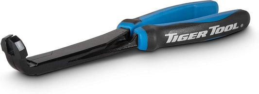 Tiger Tool 75 Degree U-Joint Snap Ring Pliers for Automotive & Medium Duty Trucks, Cars, Equipment, & ATV/UTV, Angled Plastic Push Pin Pliers for use with Class 1-5 Vehicles, 70301