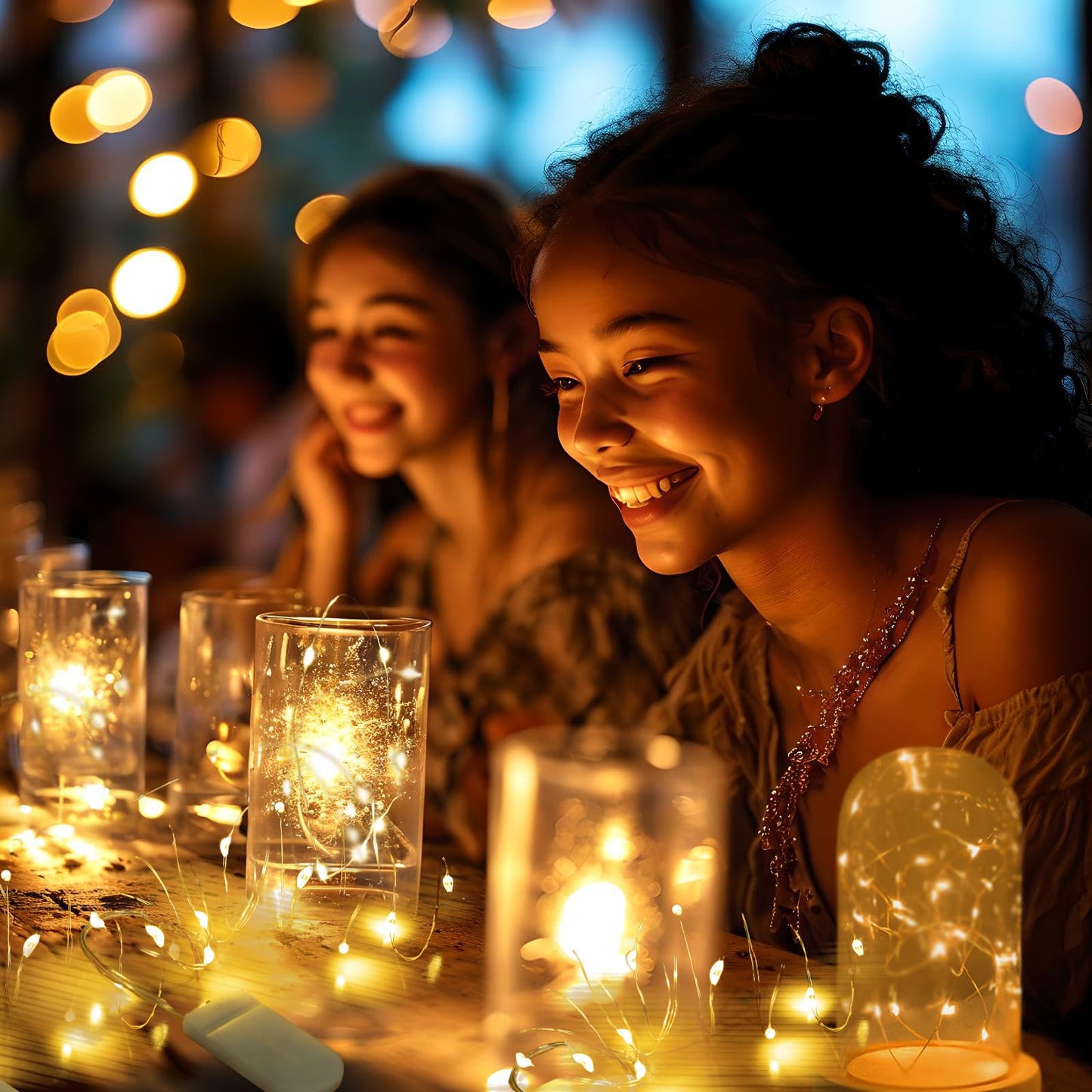 Etinga 12-Pack 7FT Fairy String Lights with 20 LEDs, Battery-Powered Decorative Lights for Party, Wedding, Christmas, Holiday Decorations,(Warm White, 12Pack 7Ft)