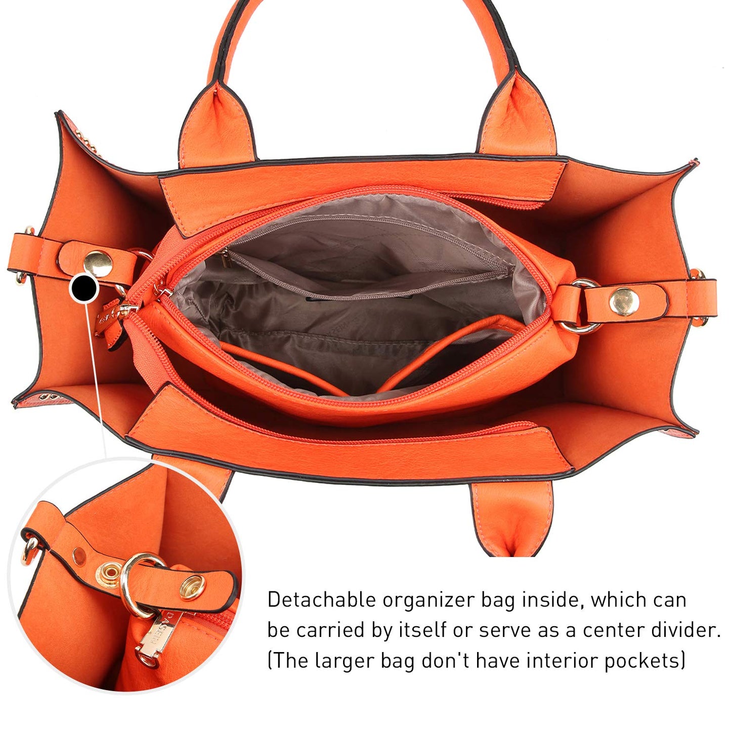 Dasein Purses Handbags for Women Tote Wallet Set Top Handle Satchel Shoulder Hobo Bag 3pcs