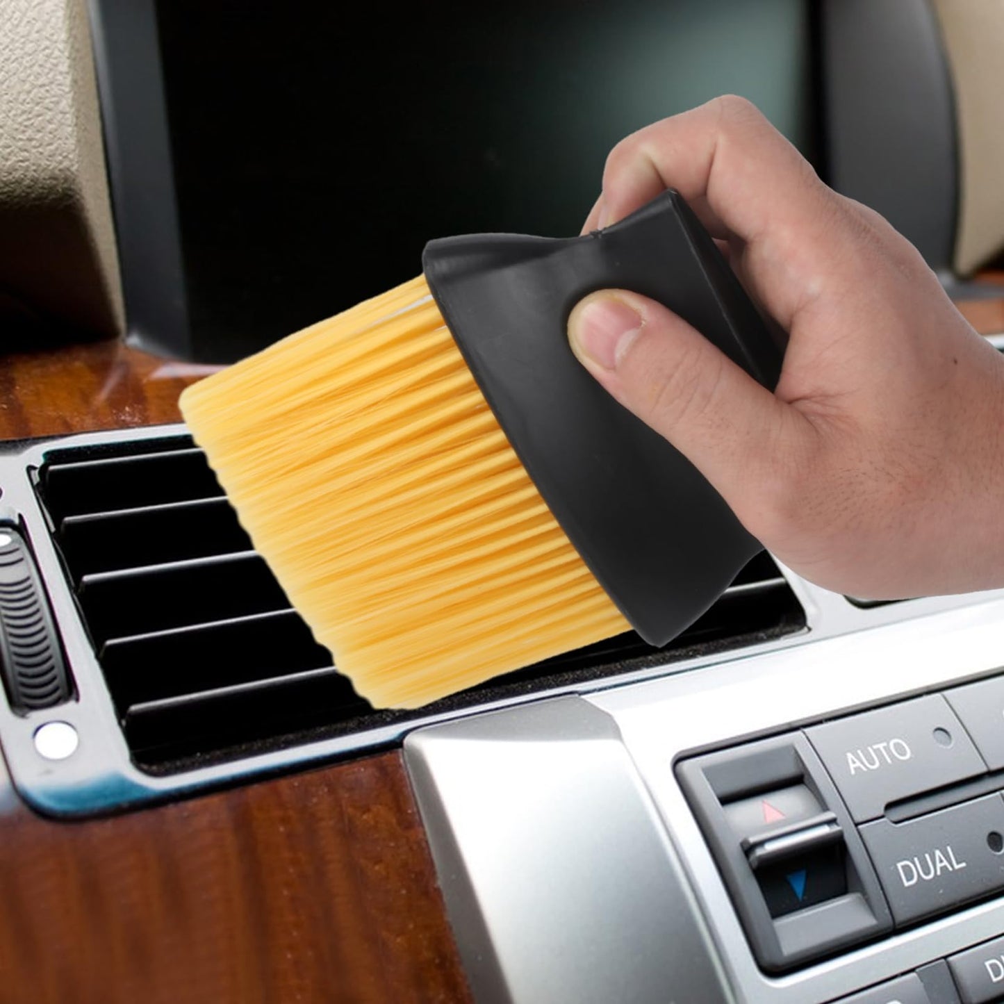 Zxglxinyao 4pcs Car Brush Interior Dust Brush，Car Interior Cleaning Brush,Soft Bristle Automotive Interior Dusting Brush Tools for Crevice Dashboard Leather Air Conditioner Vent