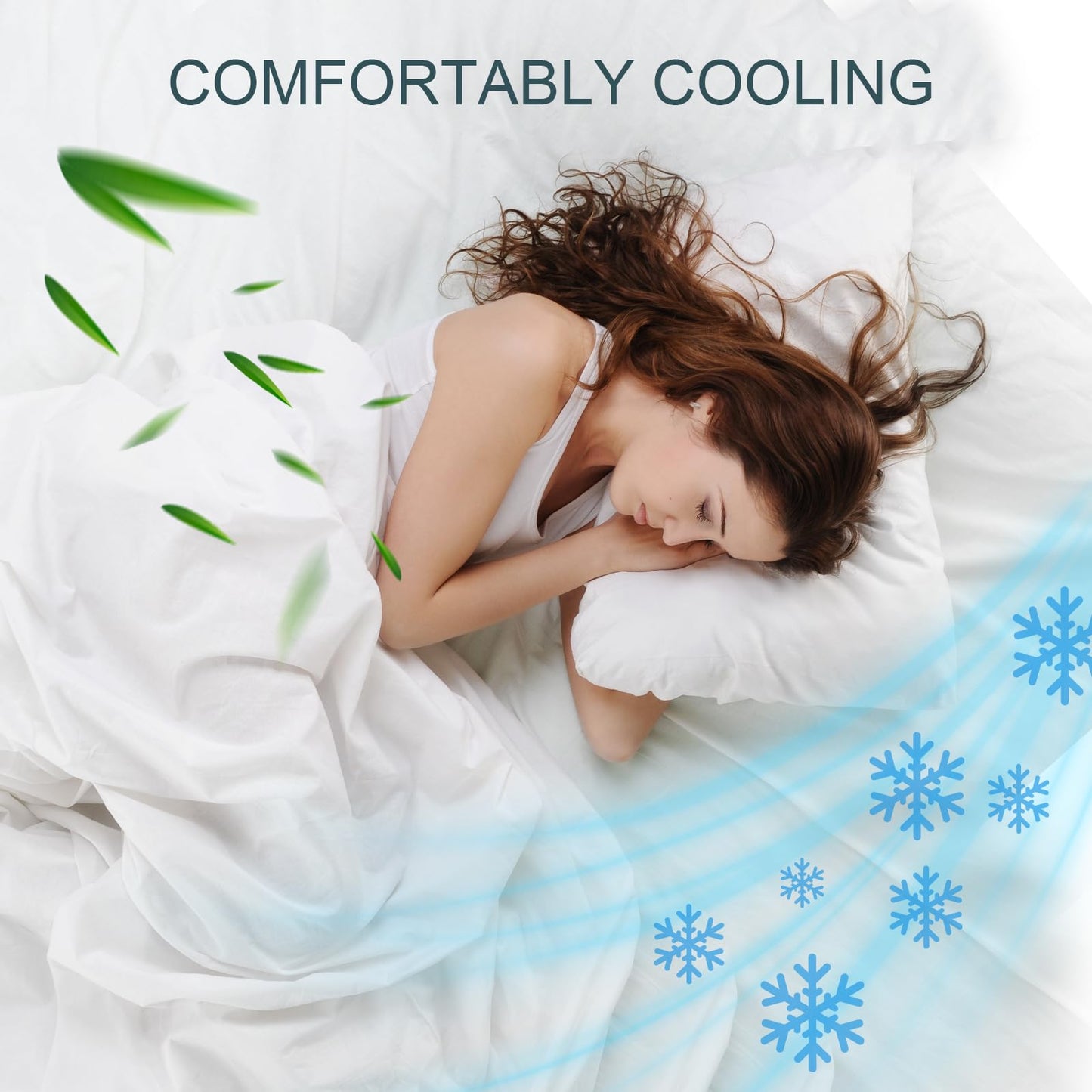 Queen Fitted Sheet Only │ 100% Viscose Derived from Bamboo │ Fitted Sheet with Elastic Corner Straps │ Ultra Soft Luxury Breathable │ Cooling for Hot Sleepers │ 18 Inch Deep Pocket