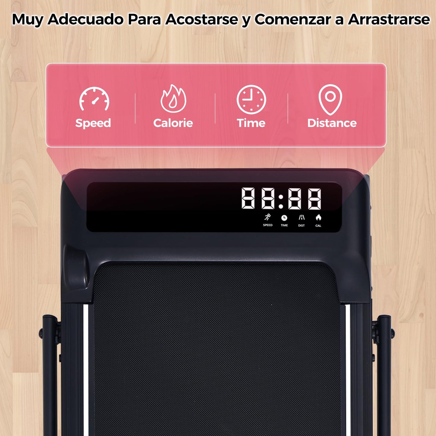 Portable Foldable Treadmills for Home Small with Handles, 3.0HP Small Folding Walking Pad Treadmill with Handle Bar with 320 LBS Capacity, Electric Compact Treadmill Home with LED Display