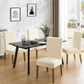 MOSAYT 100% Waterproof Dining Room Chair Covers Set of 4, Super Fit Stretch Jacquard Parson Chairs Slipcovers Removable Washable Chair Seat Protectors for Home, Kitchen, Banquet (Beige)