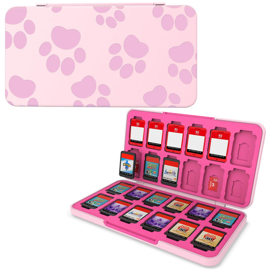 HEIYING Switch Game Card Case for Nintendo Switch 2 Accessories,Custom Pattern Memory Storage Holder with 24 Game Card Slots and 24 Micro SD Cards Slots