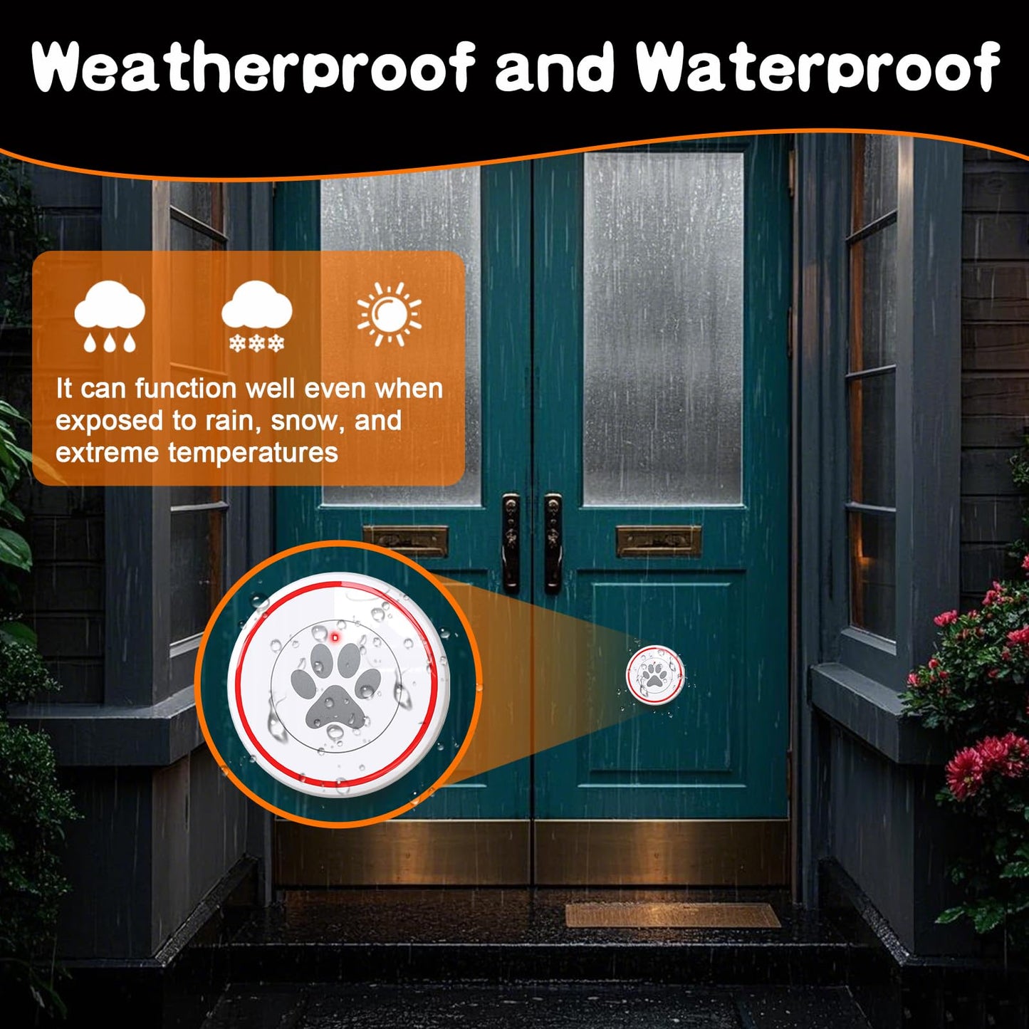 ChunHee Smart Dog Door Bell Wireless Puppy DoorBell for Potty Training, Dog Bells to go Outside, Bells for Dogs to Ring to go Potty, 2 Dog Buttons [New 2025]