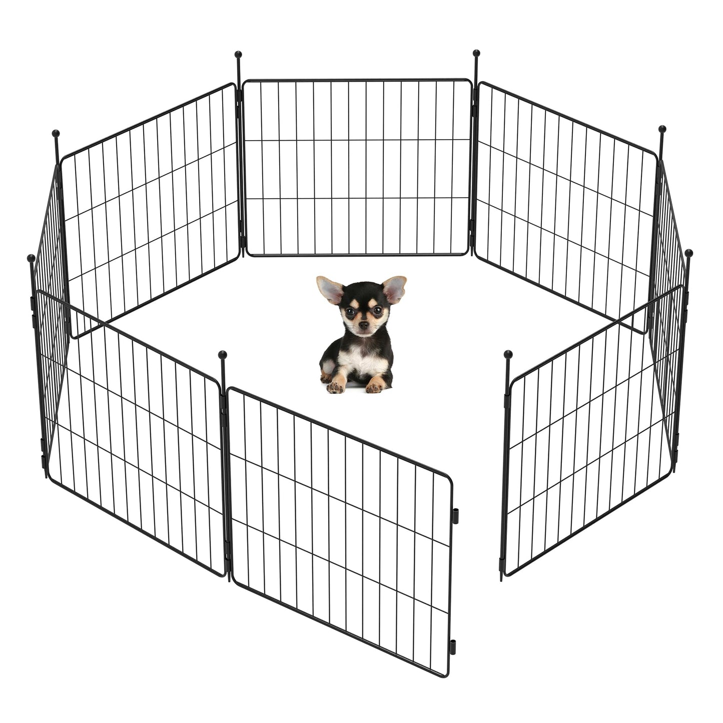 FXW MiniPaws Dog Playpen for Yard & RV Camping, Expandable 20-inch 8 Panels for Puppies and Small Dogs, Portable for Indoor and Outdoor Use
