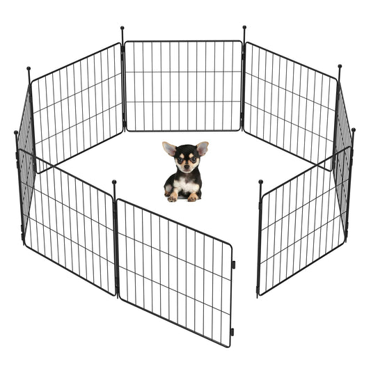 FXW MiniPaws Dog Playpen for Yard & RV Camping, Expandable 20-inch 8 Panels for Puppies and Small Dogs, Portable for Indoor and Outdoor Use