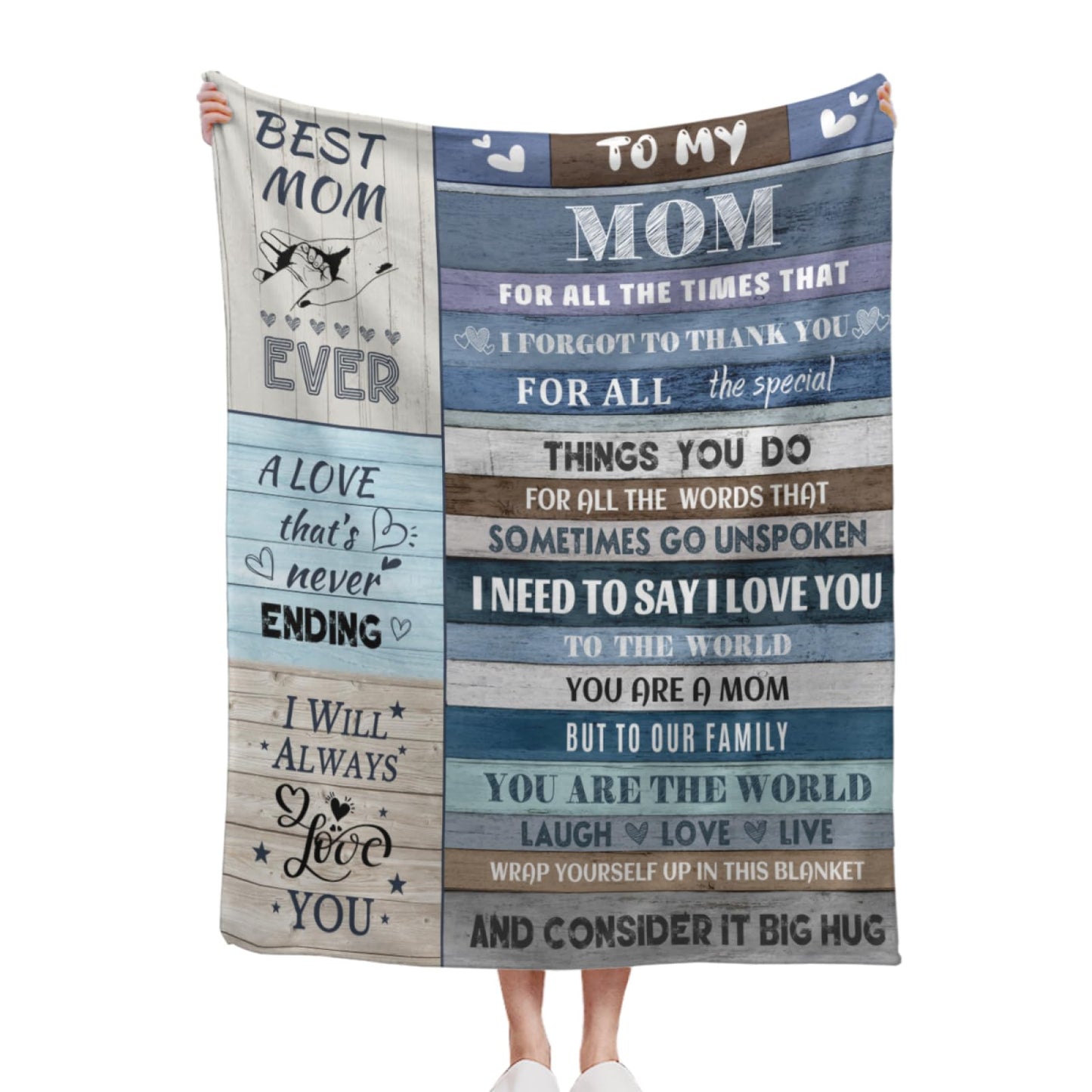 Mom Throw Blankets Mothers Gifts Anniversary for Birthday Gift Super Soft Flannel Blankets for Bed Couch 60'' x 50''