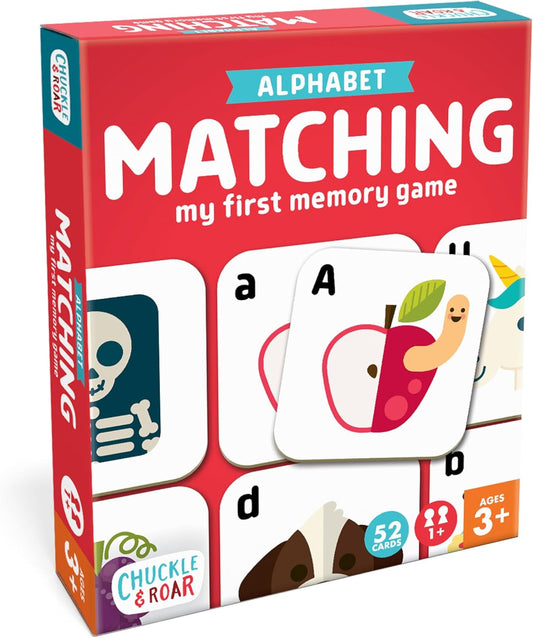 Chuckle & Roar - Matching Alphabet Board Game for Kids 3 and Up - Concentration Game for Toddlers and Preschoolers