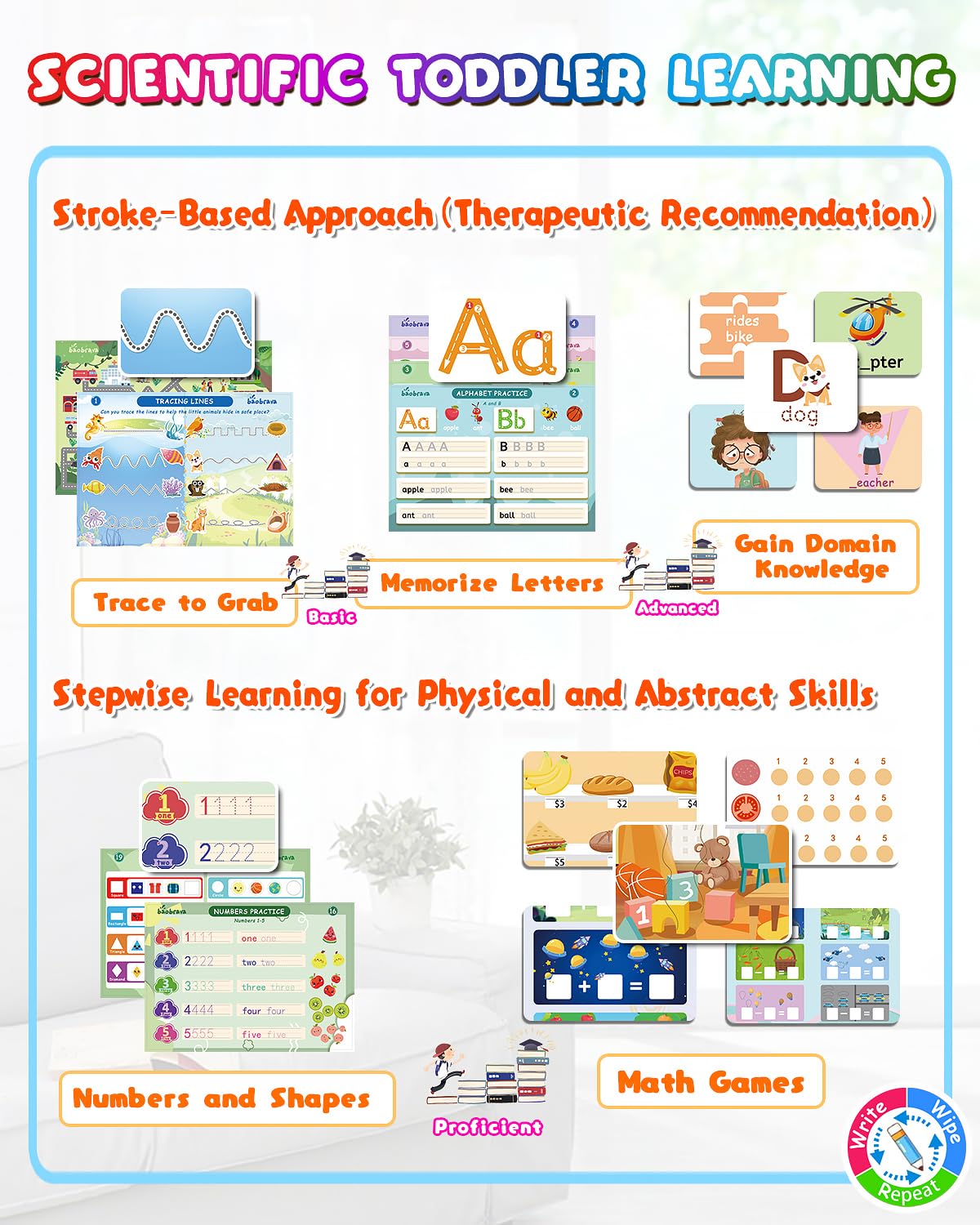 Baobrava Preschool Learning Activities 3-8: 37 Handwriting Practice & Tracing Books for Kids | Travel Games for Car and Airplane | Kindergarten Workbooks | Outdoor Activities Books | Gift for Kids