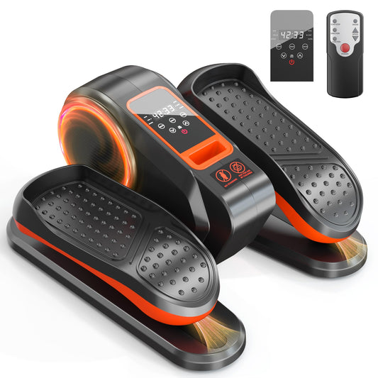 soges Under Desk Elliptical Machine, Seated Pedal Exerciser for Senior, 12 Adjustable Speeds Portable Ellipse Exerciser, Electric Quiet Ellipse Leg Exerciser, Black