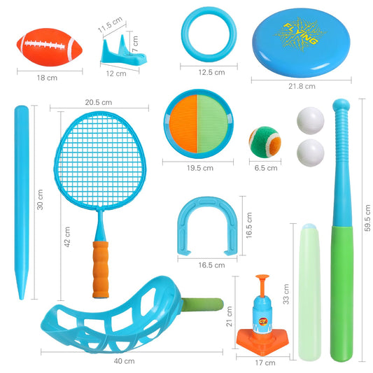 Outdoor Toys for Kids-8 in 1 Fun Outdoor Kids Sports Suit Combination-This Backyard Game is Perfect for Family Outdoor Activities