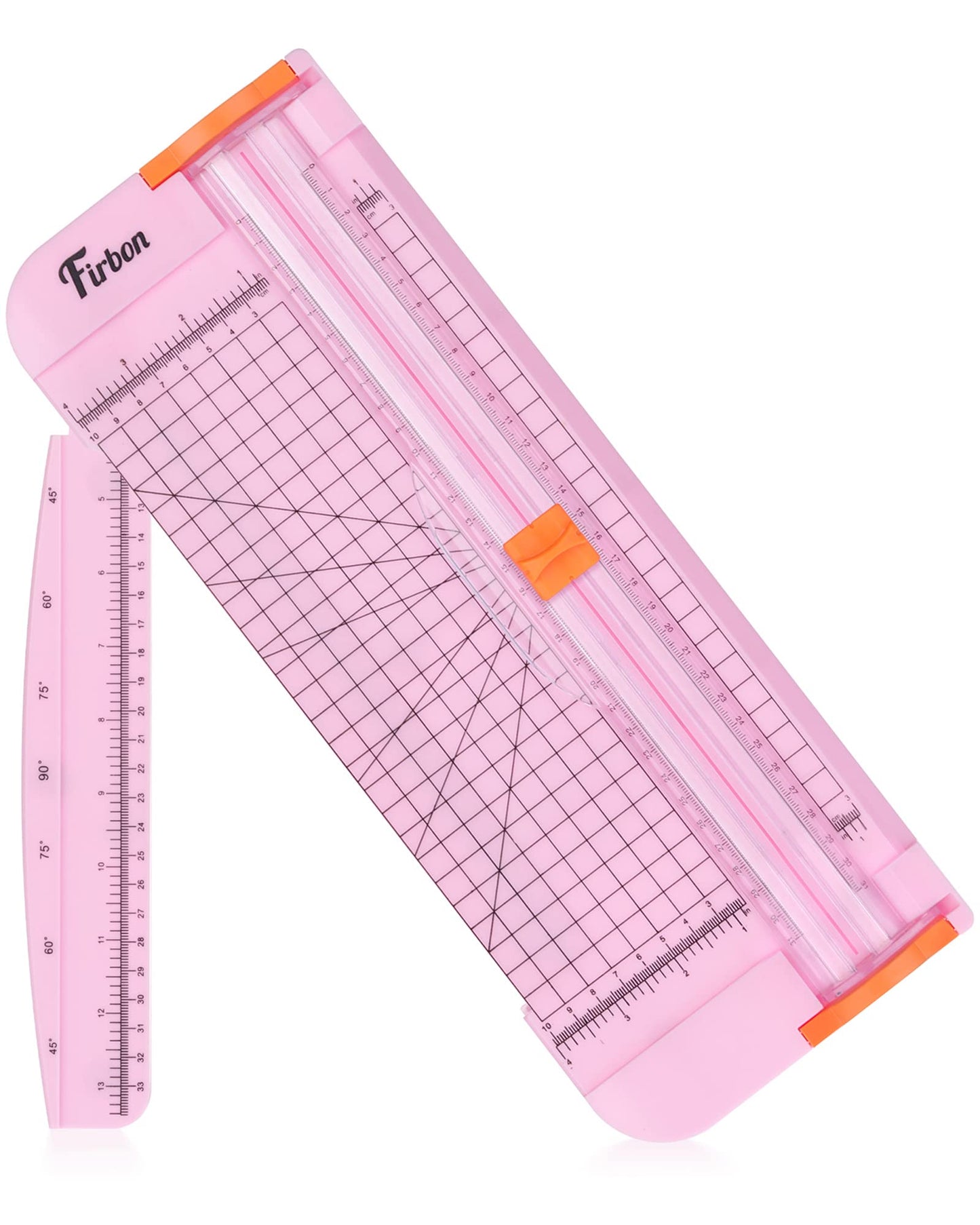 Firbon A4 Paper Cutter 12 Inch Titanium Paper Trimmer Scrapbooking Tool with Side Ruler for Craft Paper, Coupon, Label, Cardstock (White)