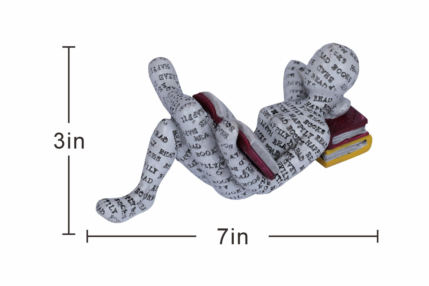 Reading Women Figurine Home Decor Gold Thinker Statue Nordic Modern Abstract Art Sculpture Resin Figurines for Living Room Desk Table Bookshelf Shelf Office Desktop Decoration (Style 9)