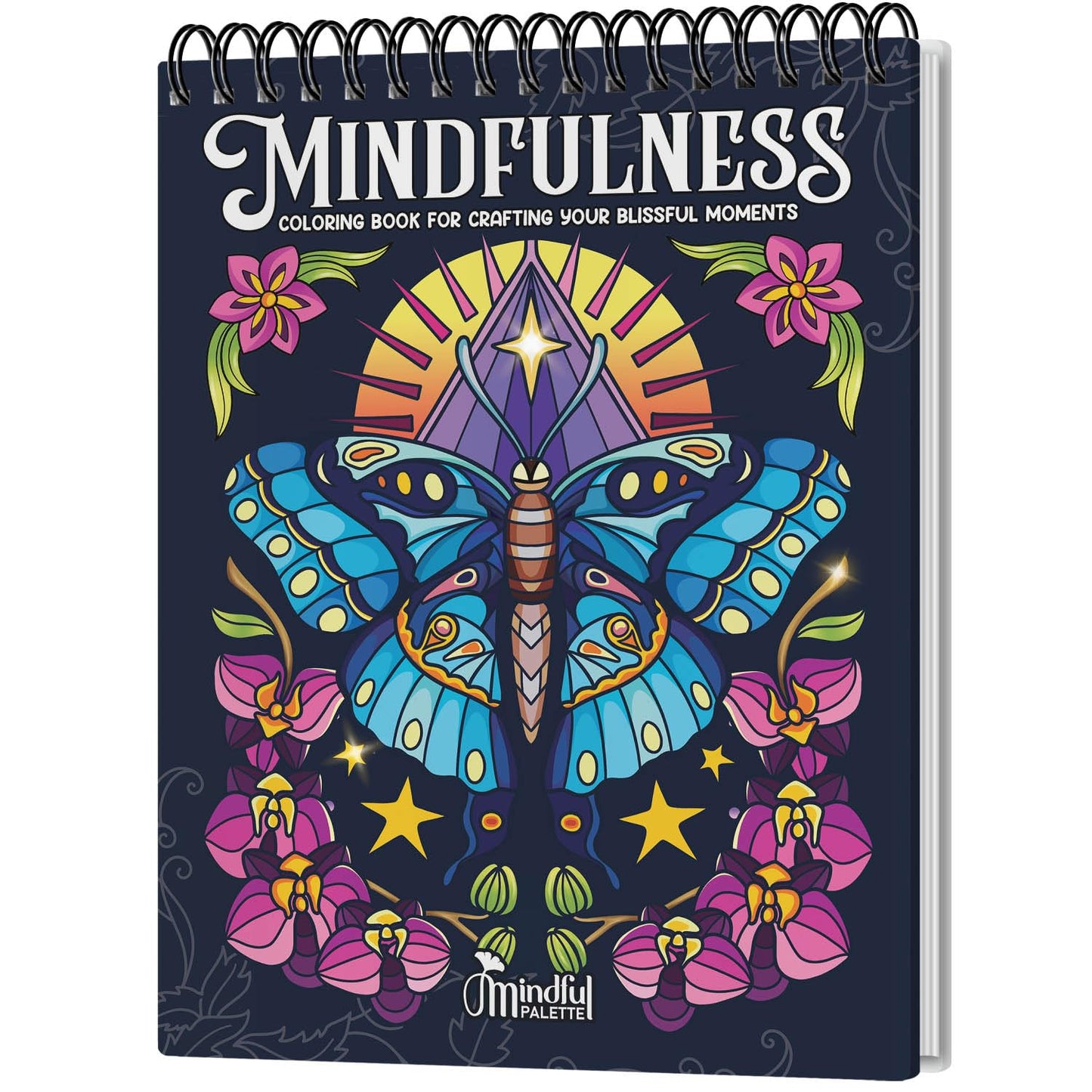 Mindfulness Spiral Bound Coloring Books for Adults Relaxation Thick Paper