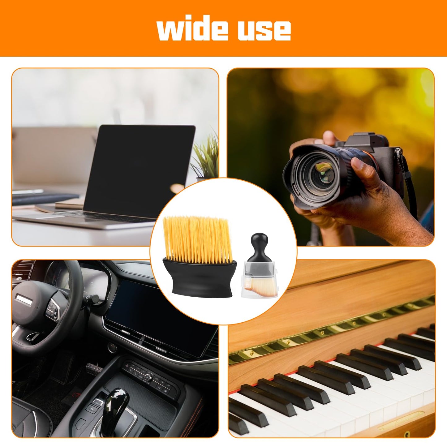 Zxglxinyao 4pcs Car Brush Interior Dust Brush，Car Interior Cleaning Brush,Soft Bristle Automotive Interior Dusting Brush Tools for Crevice Dashboard Leather Air Conditioner Vent