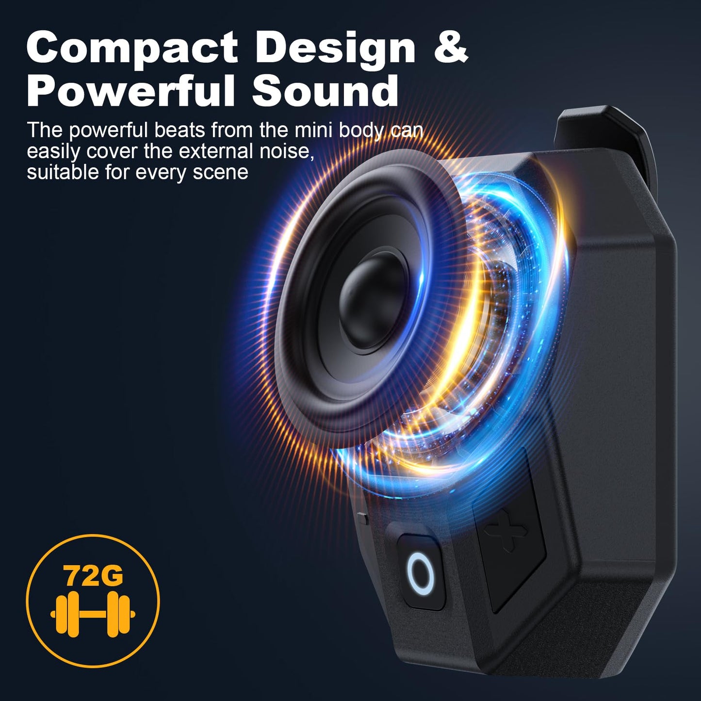 LOBKIN Wearable Bluetooth Speaker, Clip On Mini Portable Speakers,Wireless Bluetooth 5.4 Built-in Mic IPX5 Waterproof Compact Hands-Free Calls for Jobsite Work,Outdoor Activities