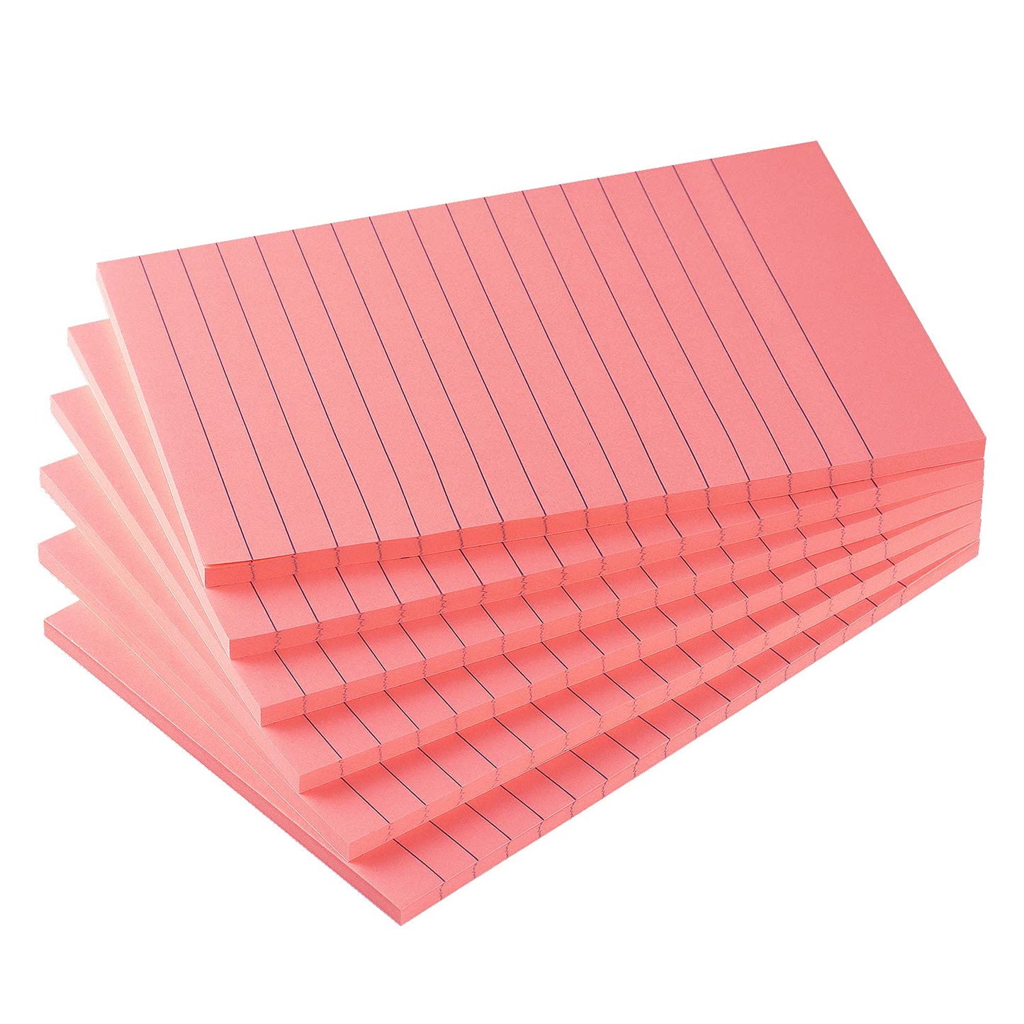 Early Buy 6 Pads Lined Sticky Notes with Lines 4x6 Self-Stick Notes Bright Color Sticky Notes, 45 Sheets/Pad (Light Blue)