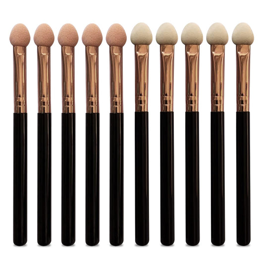 Makeup Brushes Set for Women Professional,UorPoto 10Pcs Sponge Eyeshadow Brush Sets Applicator Double Sided reusable