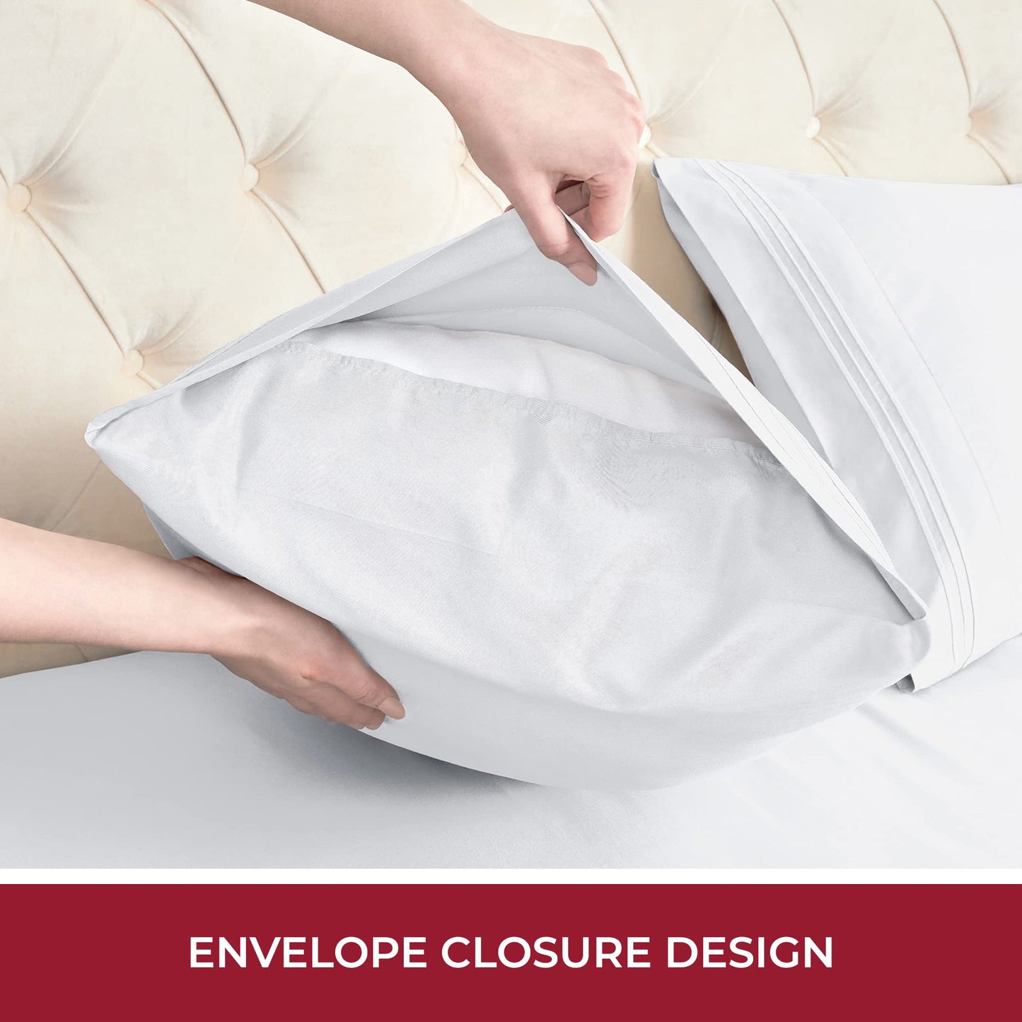 Mellanni RV Short Queen Sheets - 4 PC Iconic Collection Bedding - Hotel Luxury, Extra Soft, Cooling Bed Sheets - Deep Pocket up to 10 inch (RV/Short Queen, White)