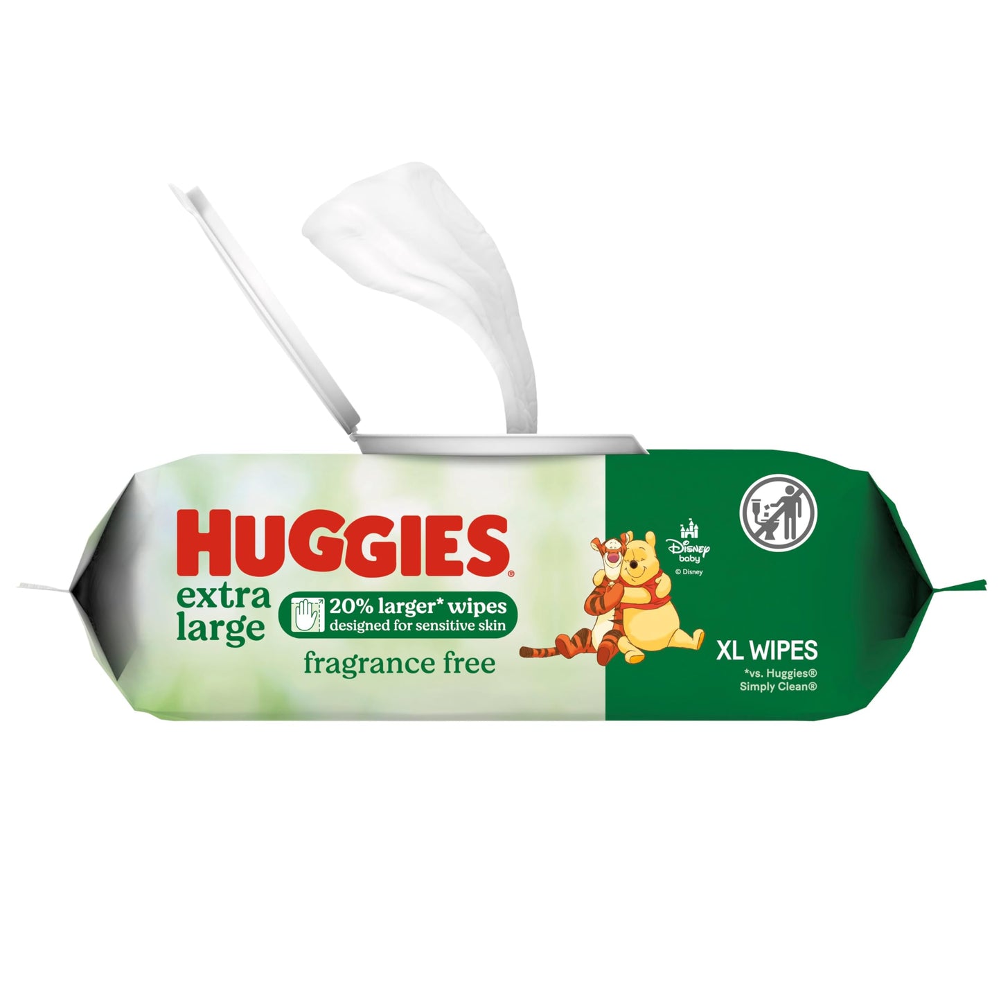 Huggies Extra Large Baby Wipes, Unscented, 9 Flip-Top Packs, 378 XL Wipes Total, Packaging May Vary