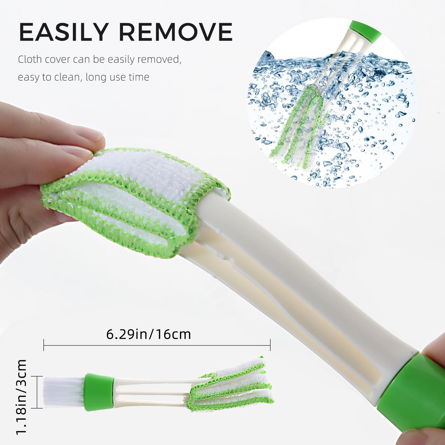 4Pcs Window Venetian Blind Cleaner Duster Tool,Washable 7 Fingers Dusting Cleaner and Air Vent Cleaner,Shutter Cleaner Brush,Blinds Air Conditioner Keyboard Fan Duster Dirt Housekeeping Tool