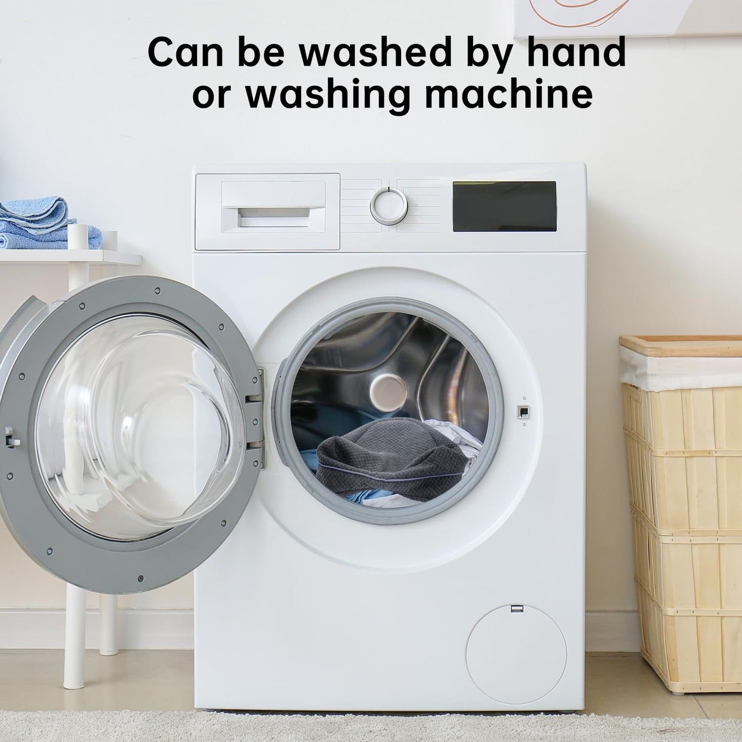 Upgrade Invisible Zippered Pillow Cover Compatible with Contour Legacy Knee Pillow,Anti-Pilling and Washable Legacy Leg and Knee Foam Support Pillow Cover Only (Grey)