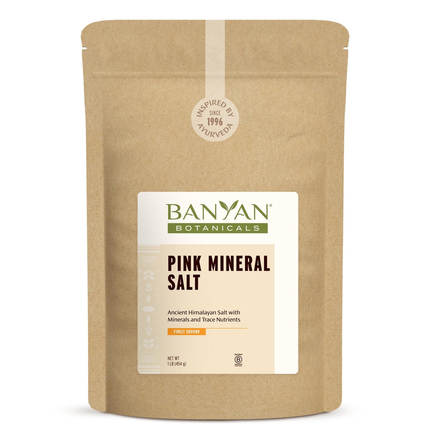 Banyan Botanicals Pink Mineral Salt – Fine Ground Pink Himalayan Salt – For Cooking, Baking, Beauty, and Bath – 1 Pound – Gluten Free, Vegan, Non-GMO