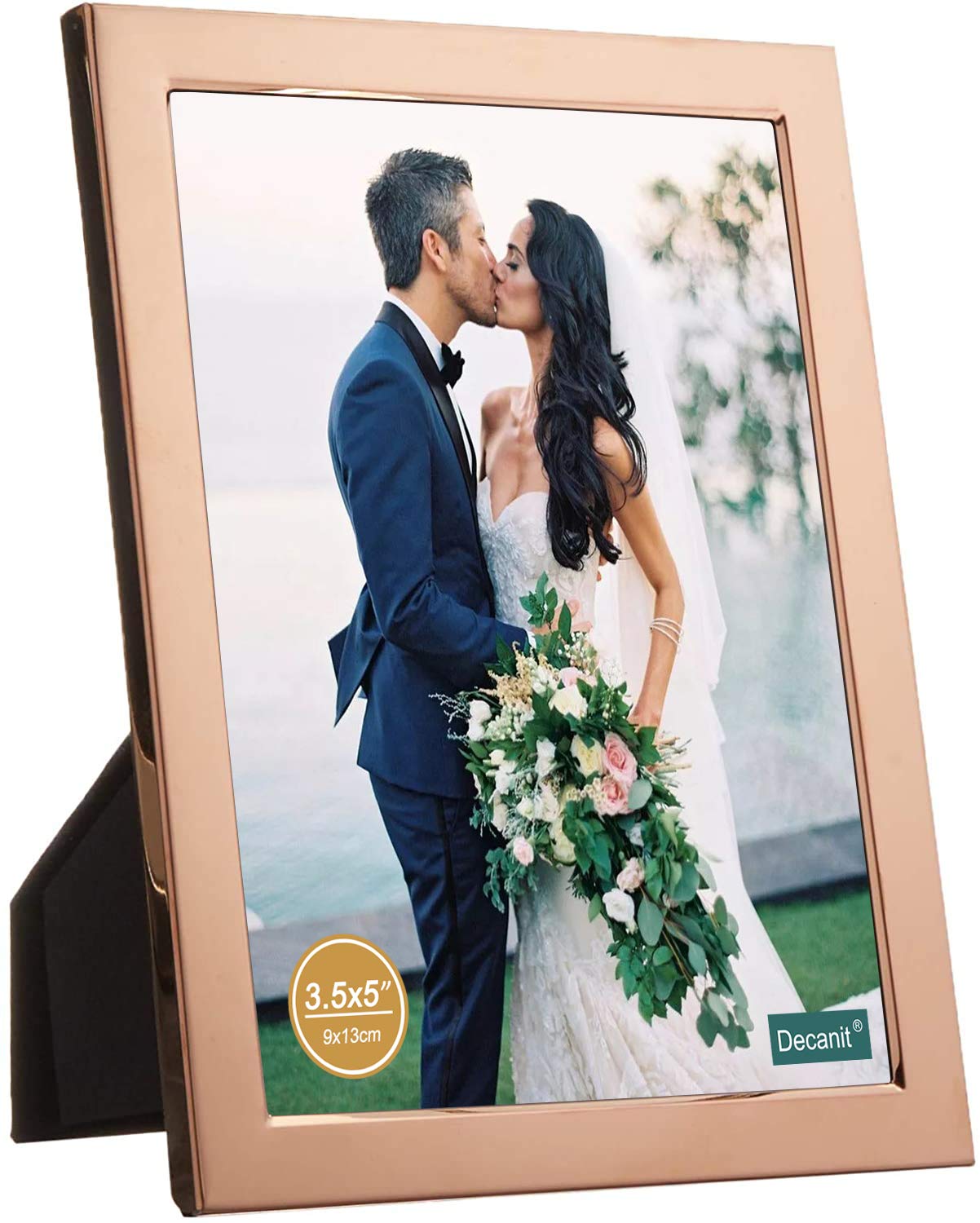 DECANIT 5x7 Picture Frames Silver Metal Photo Frames For Tabletop Display and Wall Decoration-Best Gifts For Family