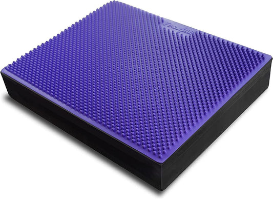 Yes4All Balance Pad Massage/Yoga Pad with Foot Massage Mat for Physical Therapy and Fitness Workout Training, Suitable for Home, Work, Rehabilitation- Purple X-Large